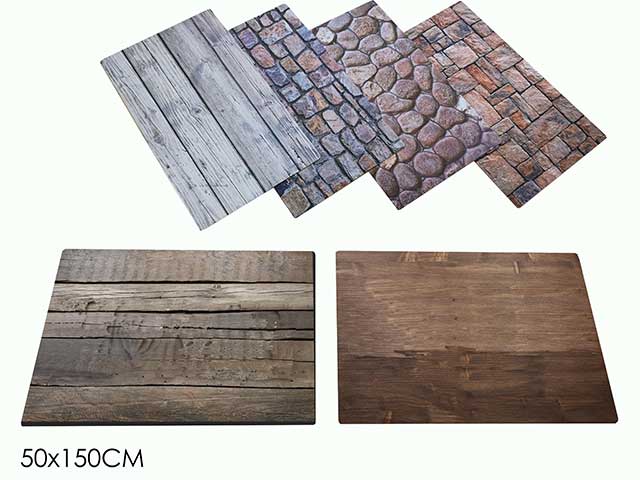 tappeto pietre/legno 50x150cm 850131