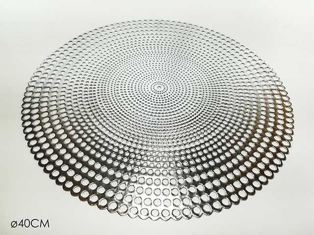 tovaglietta pvc tonda silver 516405