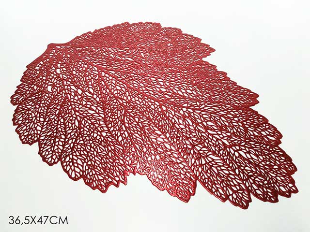 tovaglietta pvc foglia rossa 516407