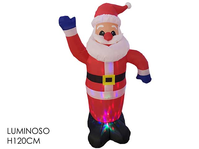 babbo natale gonfiabile con luce 120cm451357