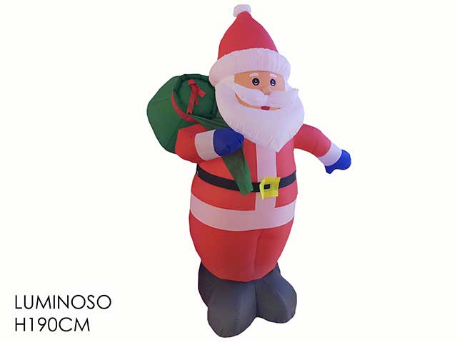 babbo natale gonfiabile con luce 190cm451360