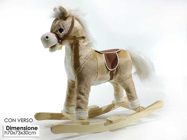 Cavallo a dondolo beige 720400