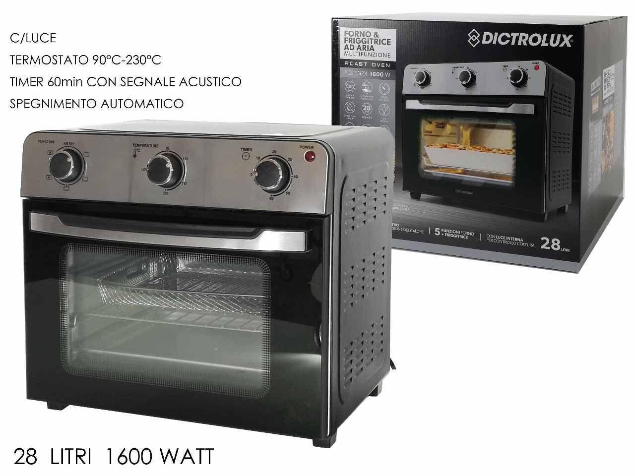 Forno+frigg.aria calda 28lt 1600w 877513