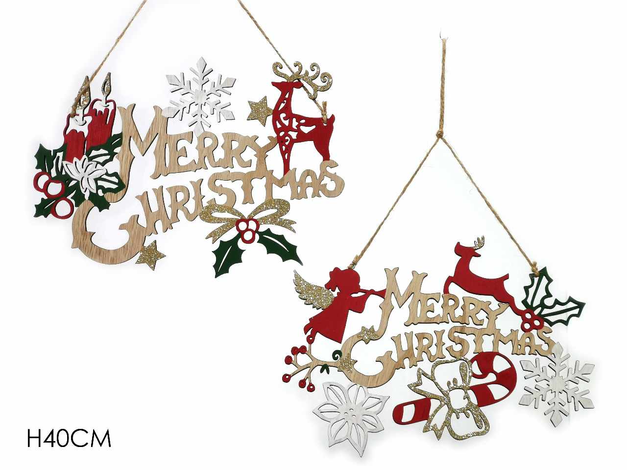 Appendino merry christmas h.40cm 2 assortimenti