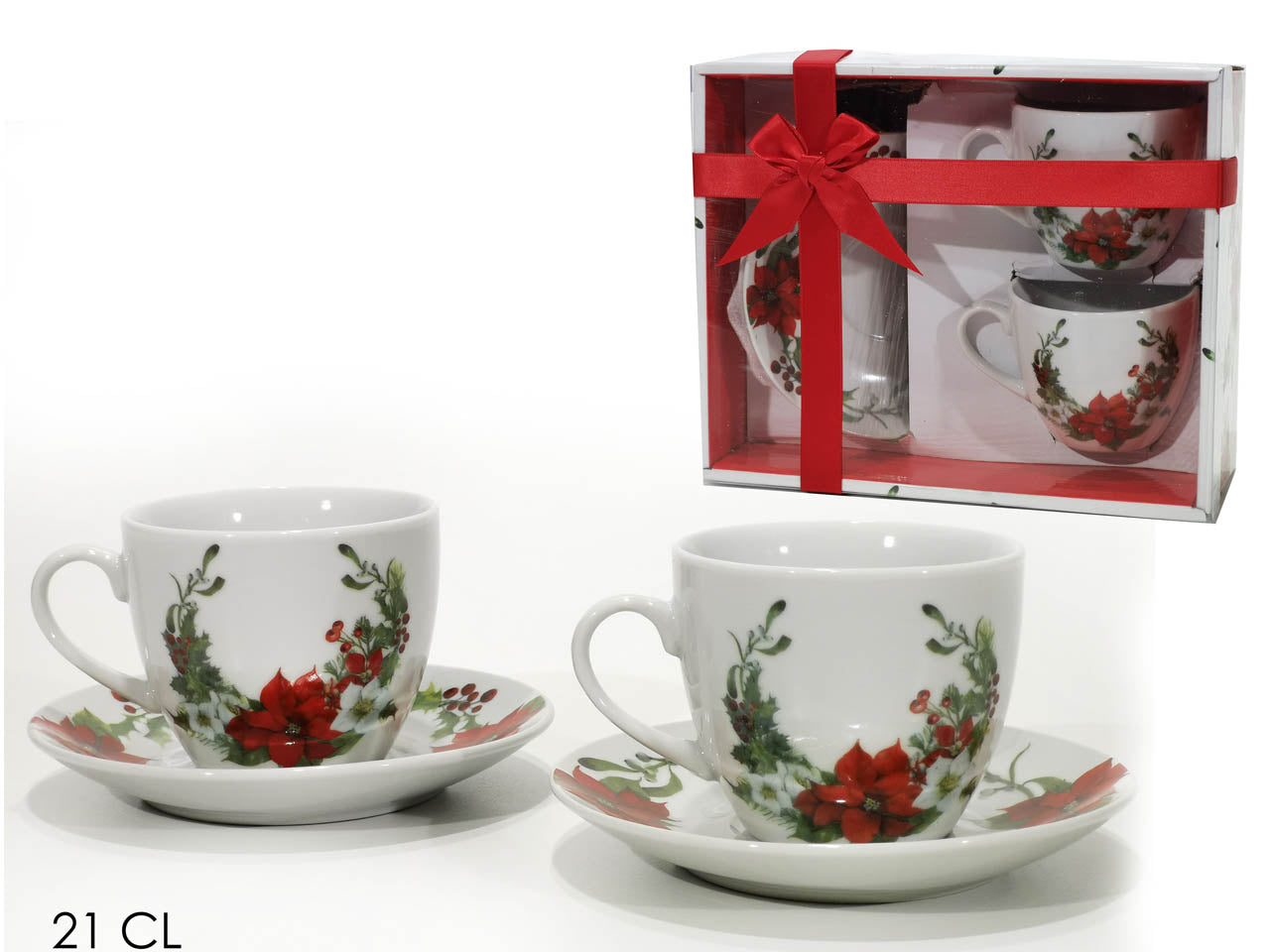Tazze the 21cl 2pz con piattino stella n556278