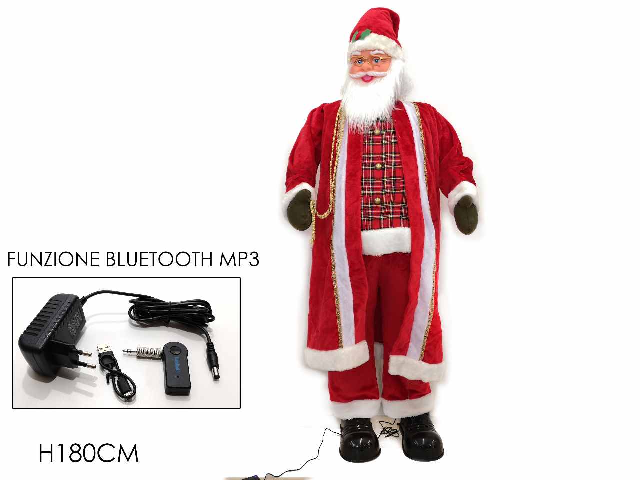 Babbo natale danzante h.180cm