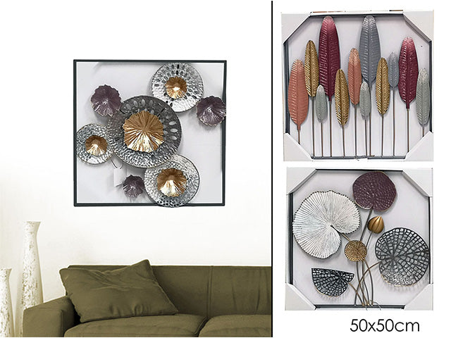 decor. a muro con cornice 50x50cm 617403