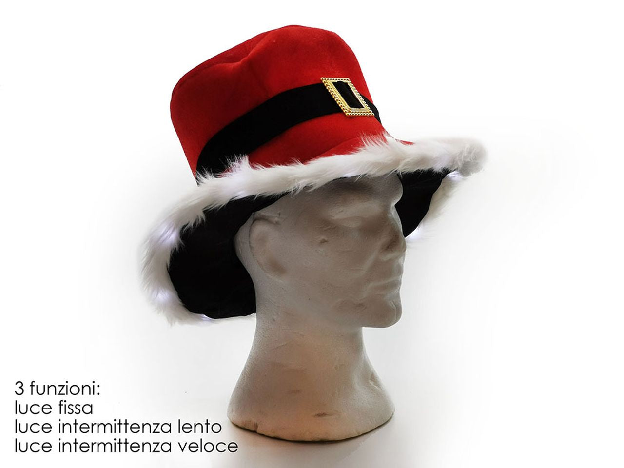 Cappello natalizio con 11 led