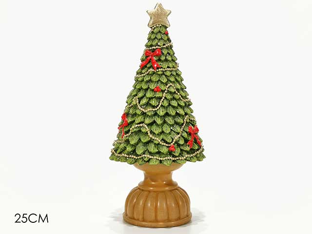ALBERO DI NATALE 25CM VERDE E ROSSO
