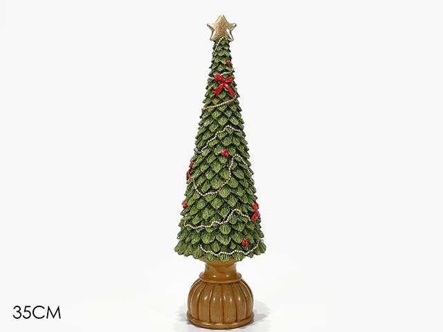 ALBERO DI NATALE 35CM VERDE E ROSSO