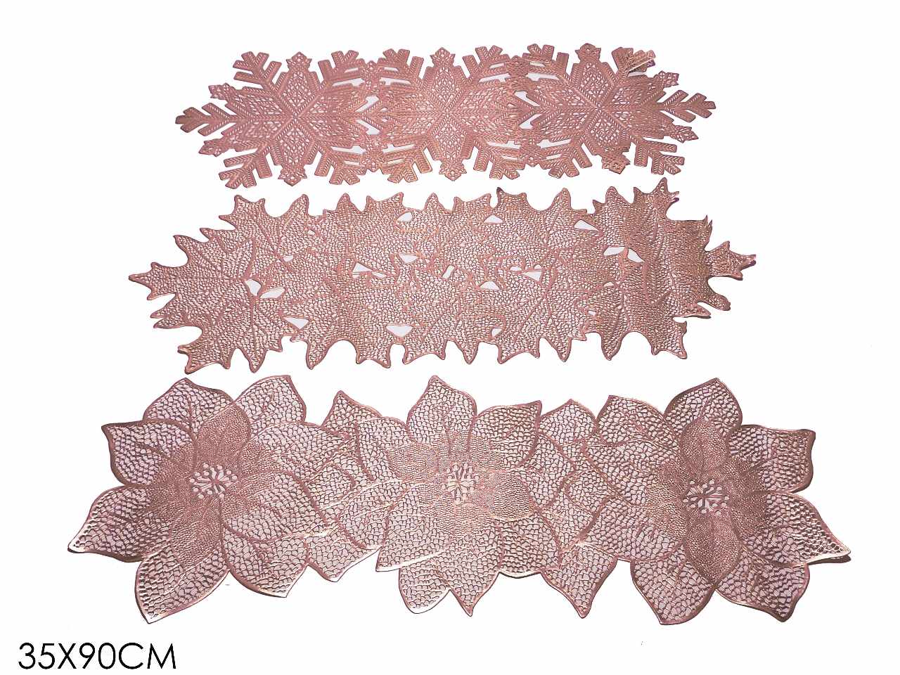 RUNNER NATALIZIA 35X90CM ROSA ANTICO 3 ASSORTIMENTI