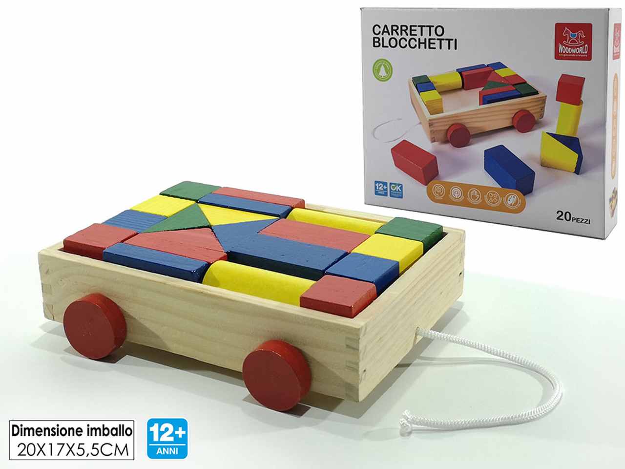 Carretto c/20 blocchetti legno 719900