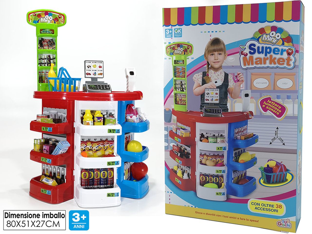 Mini supermarket con luci e suoni funzionamento a battera