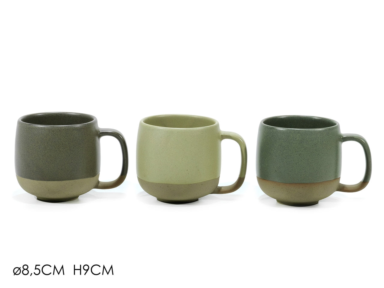 Tazza 32cl con manico misura d.8,5xh.9cm in 3 assortimenti