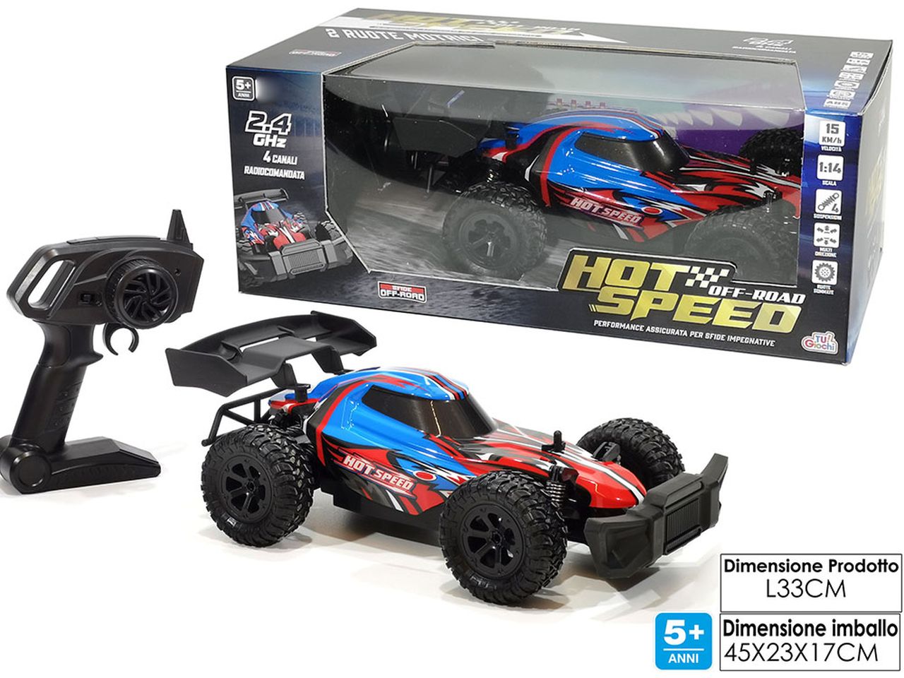 Auto radiocomandata hot speed con 4 funzioni 2,4ghz
