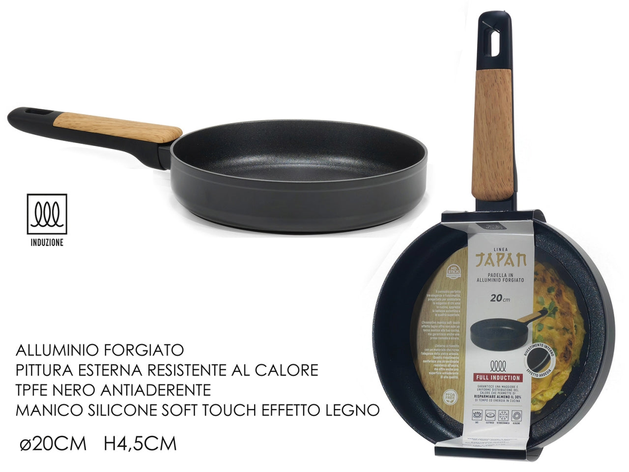 Padella misura d.20cm japan a induzione