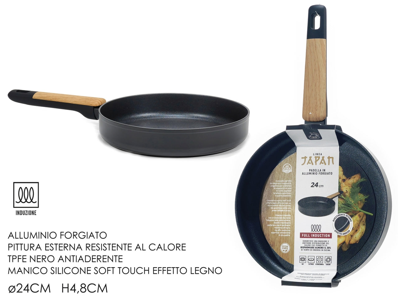 Padella misura d.24cm japan a induzione