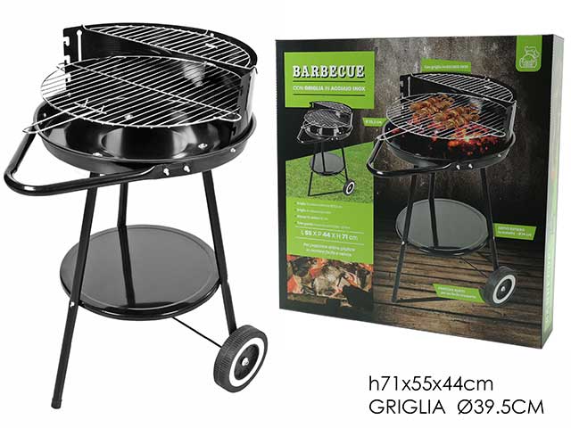 Barbecue tondo nero c/rip. 804717