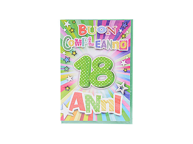 Biglietto auguri 18 anni