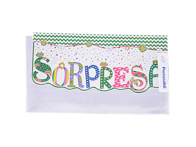 Biglietto auguri porta soldi