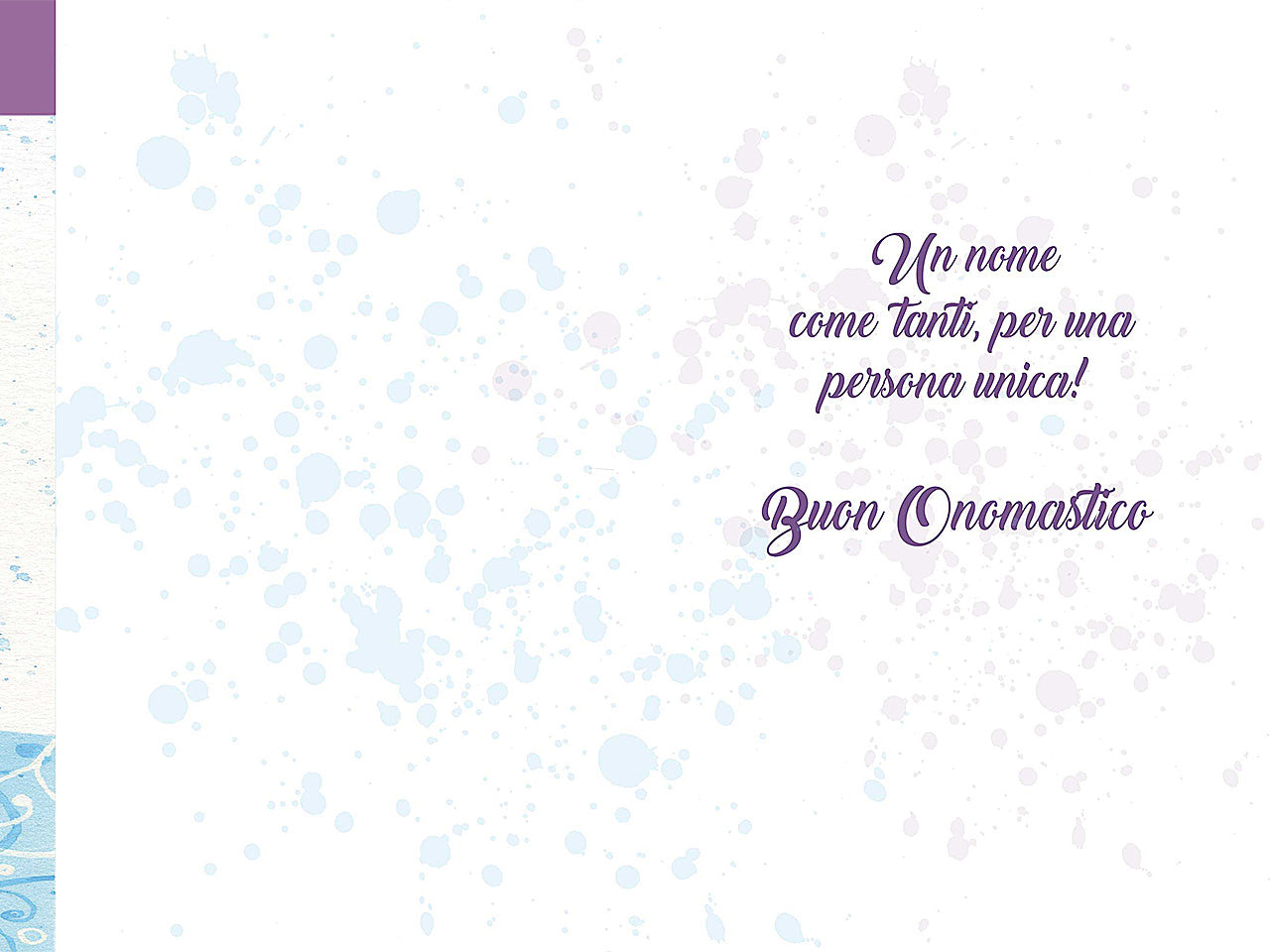 Biglietto buon onomastico