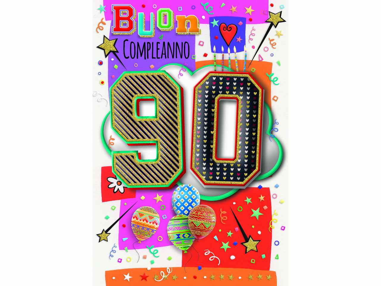 Biglietto auguri 90 anni