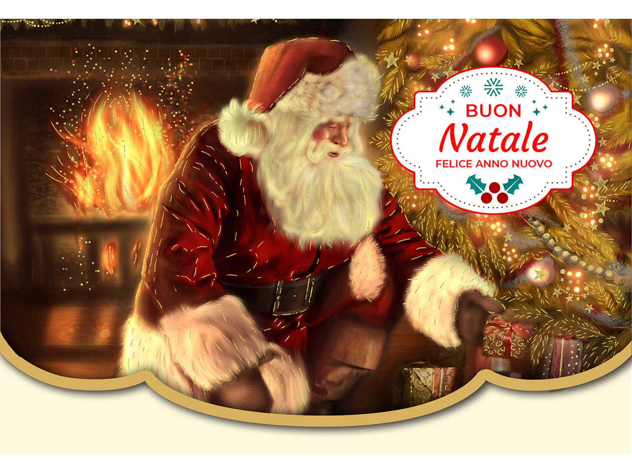 Biglietto auguri natalizio porta soldi
