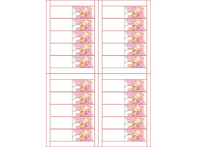 Biglietti bomboniera nascita bimba bianco-rosa