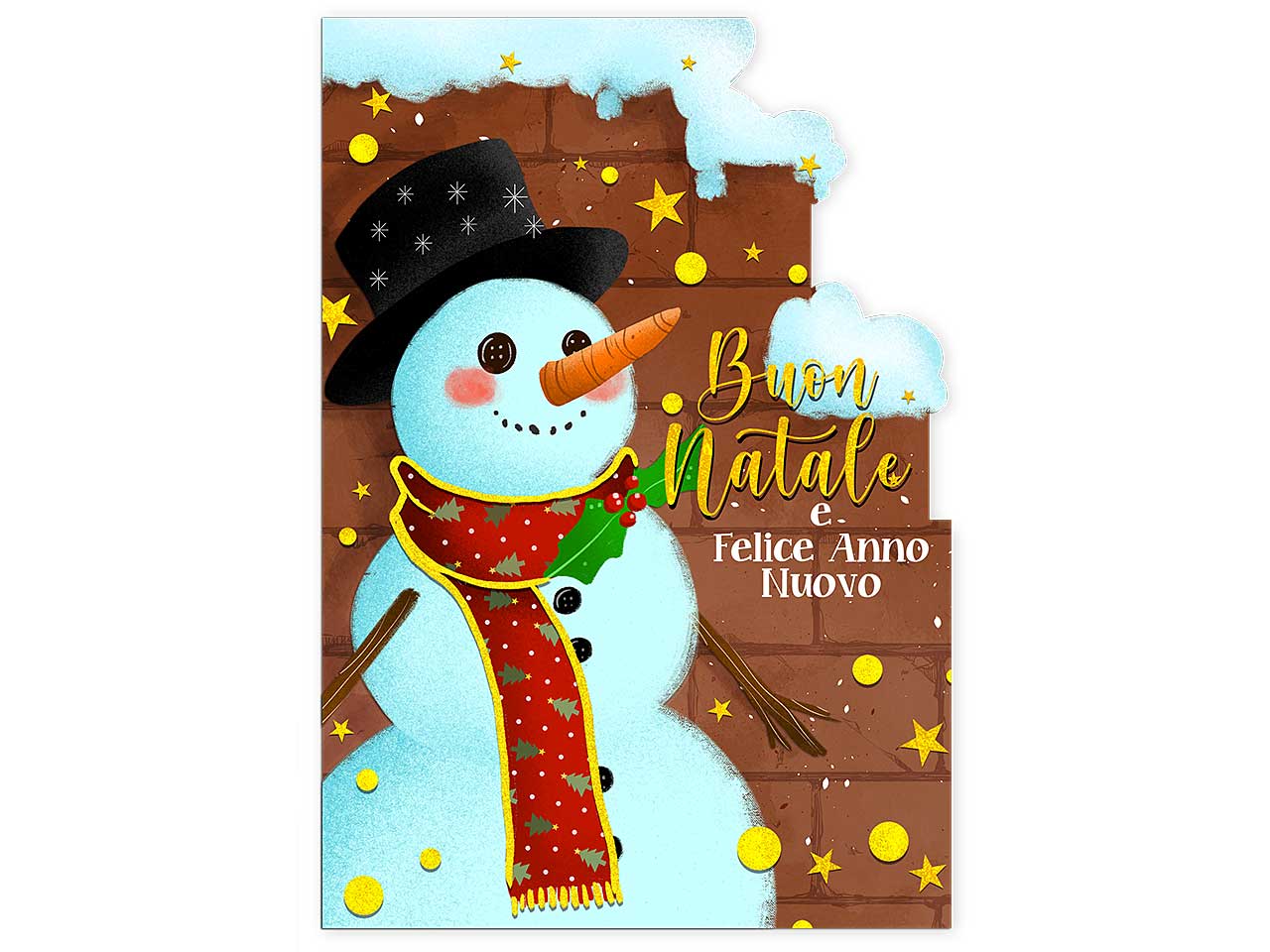 Biglietto auguri natalizio sagomato