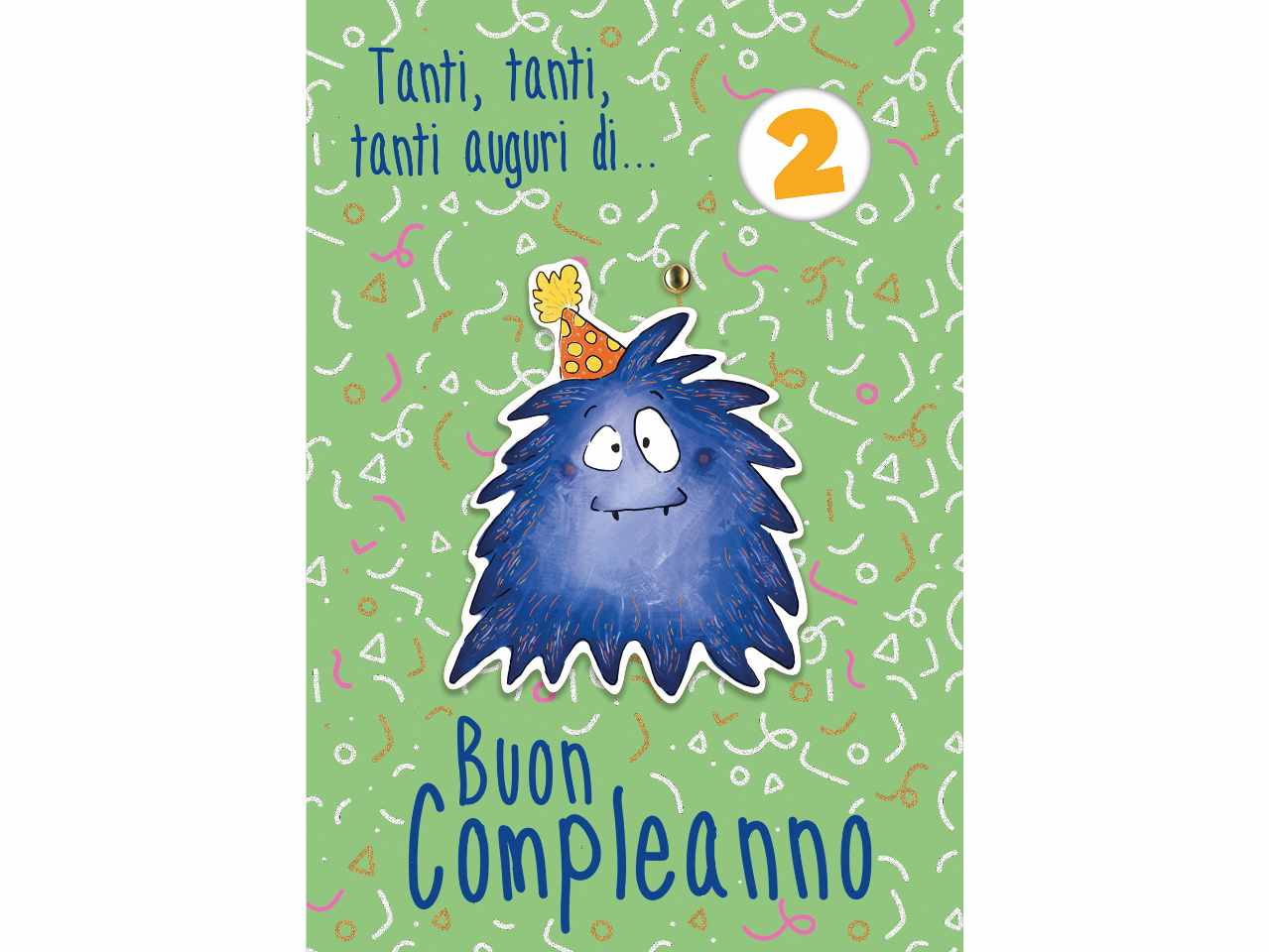 Biglietto auguri buon compleanno bimbi con ruota