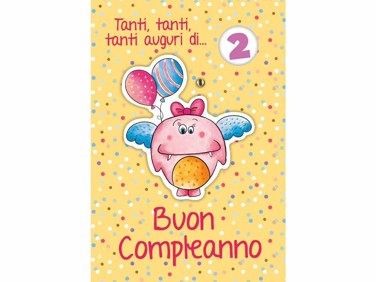 Biglietto auguri buon compleanno bimbi con ruota