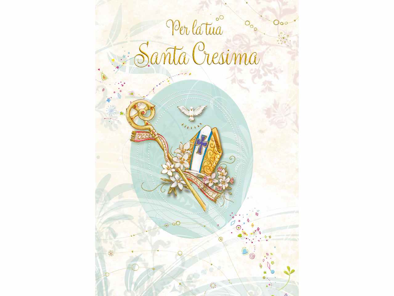 Biglietto auguri per santa cresima