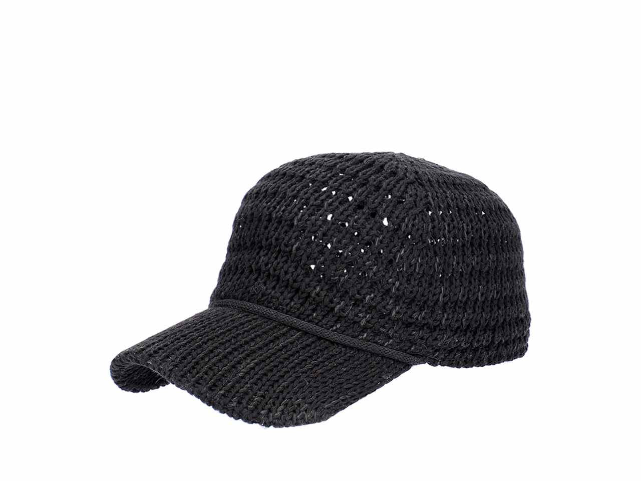 Baseball in cotone traforato colore nero