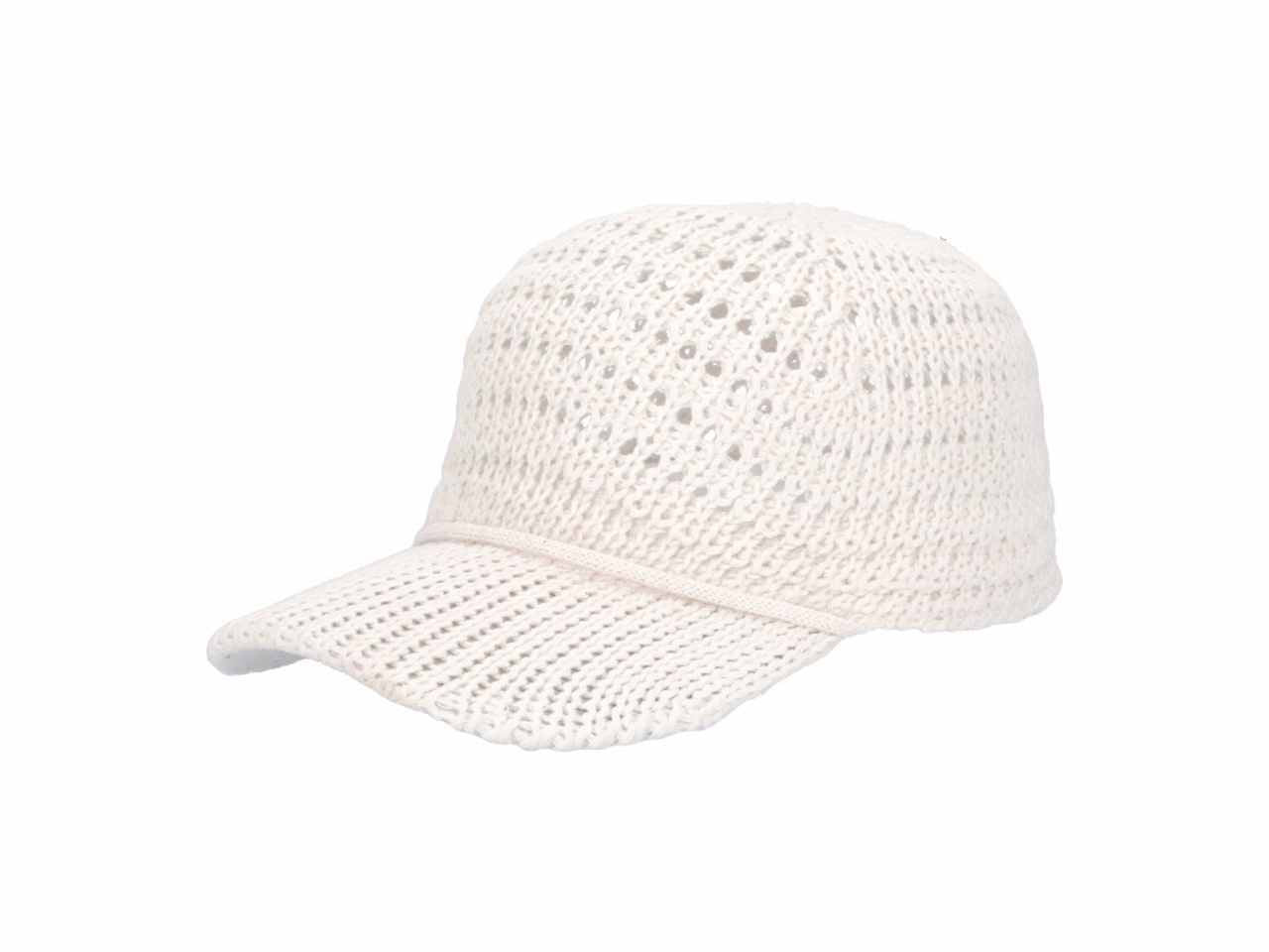 Baseball in cotone traforato colore bianco spento