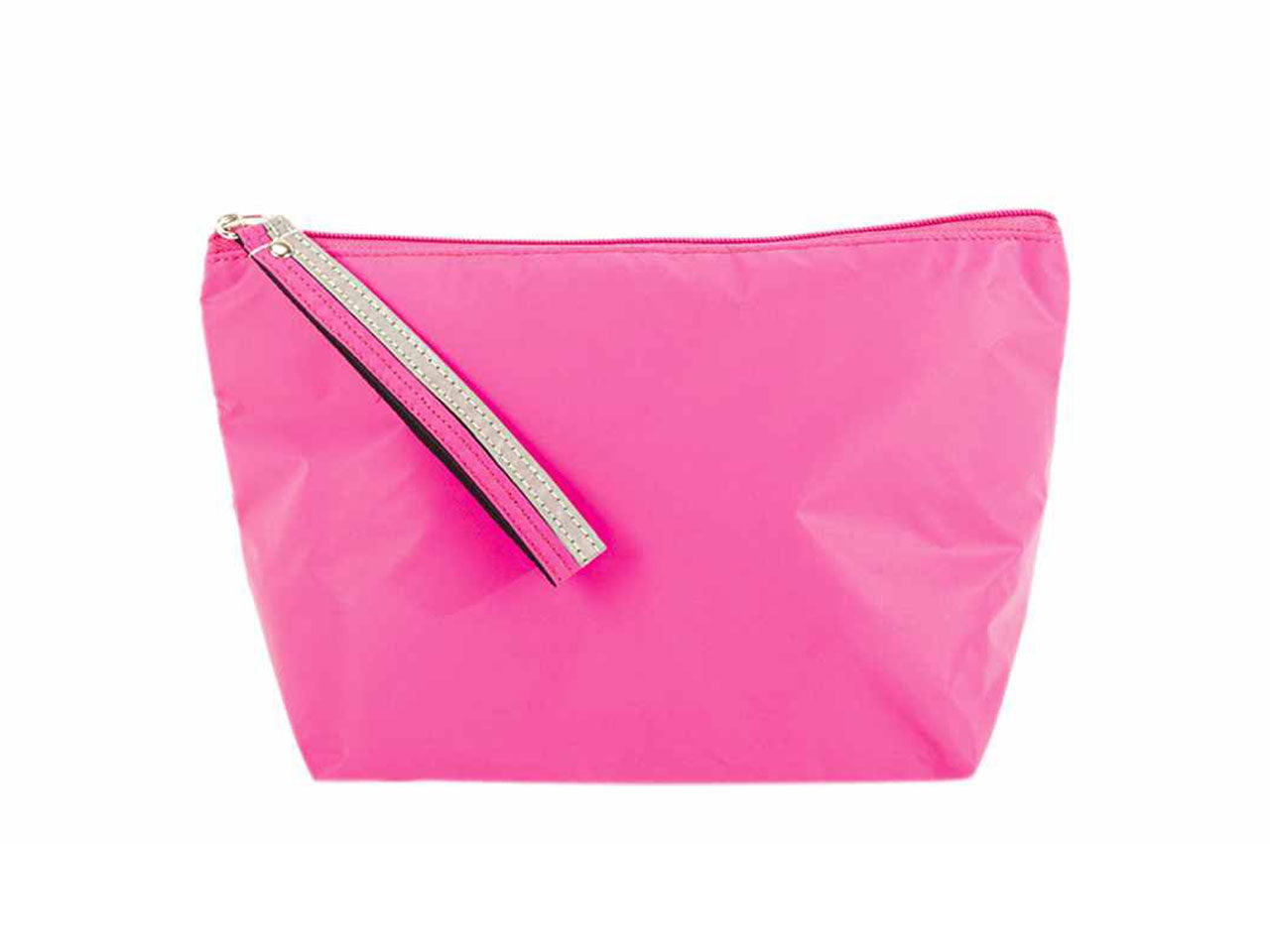 Pochette poliestere con manico bicolore colore fuxia 30x14x18cm