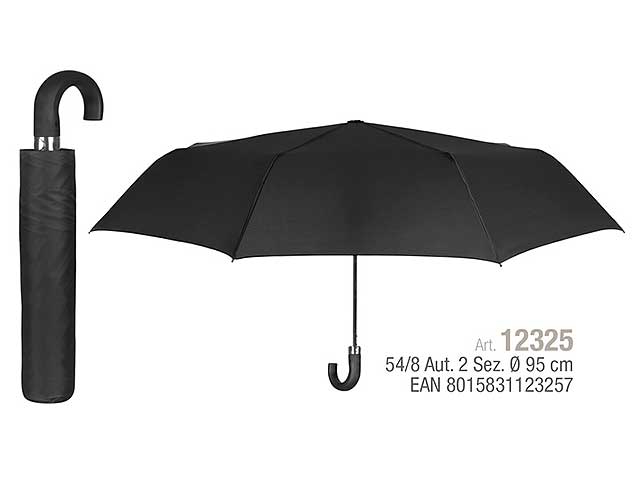 ombrello mini uomo 54cm auto nero 12325