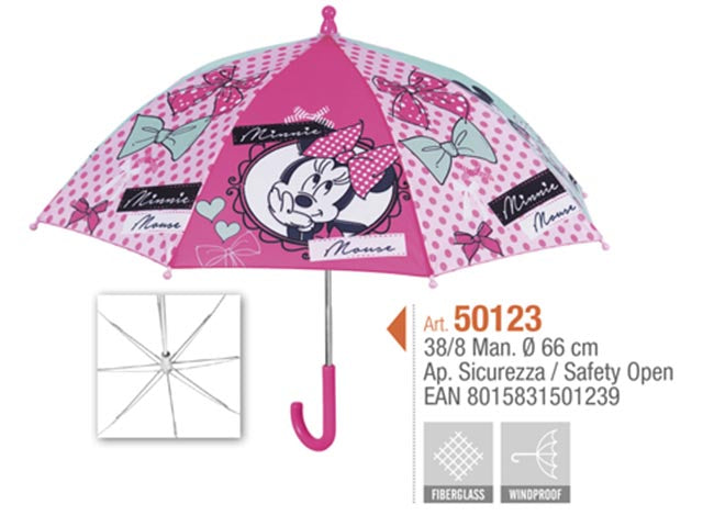 Ombrello bimba minnie 38/8 d66 50123