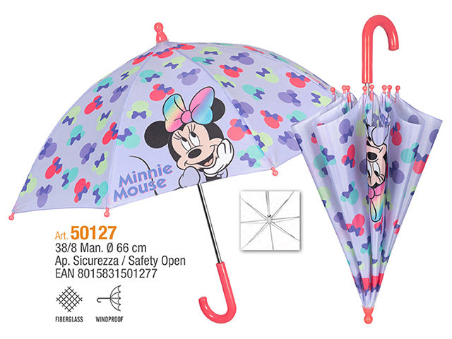 Ombrello minnie 38cm c/sicurezza 50127
