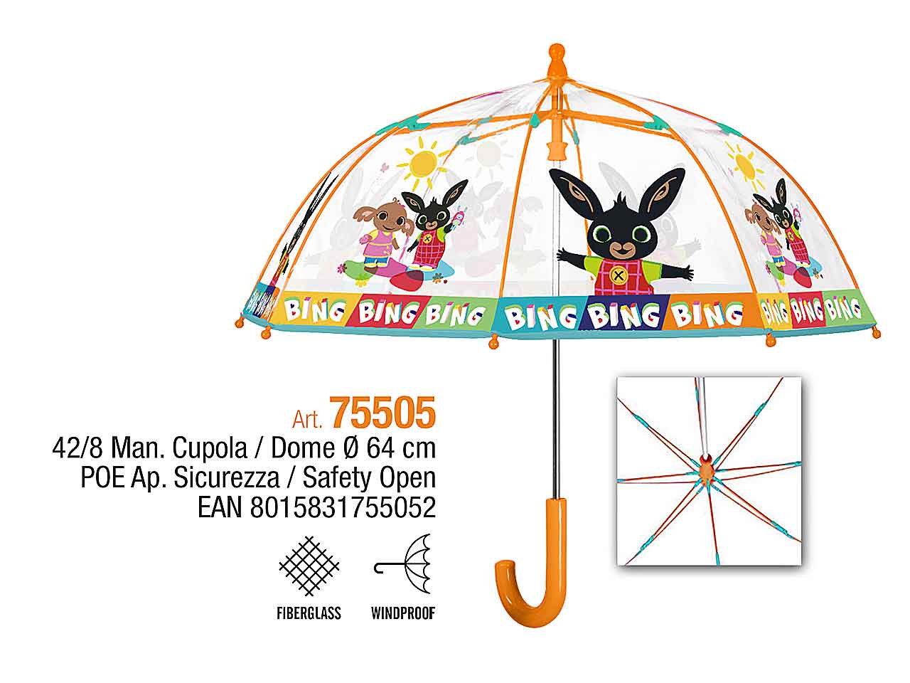 Bing ombrello 42cm poe 75505