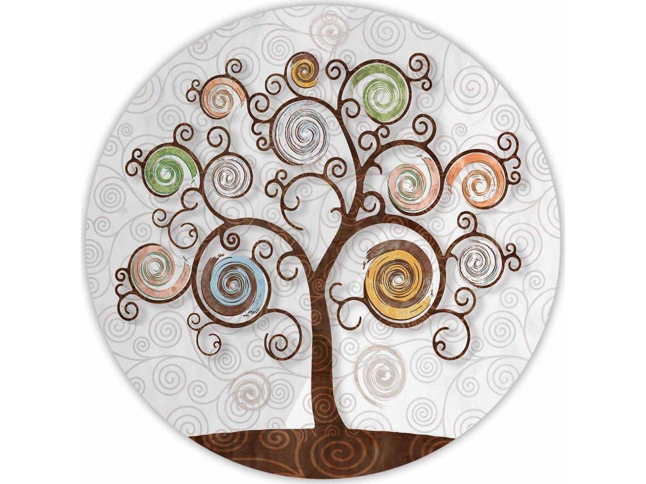Linea tree white sottopentola in vetro d.21cm bianco