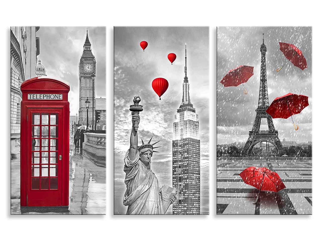Quadro 38x75 city red 96860