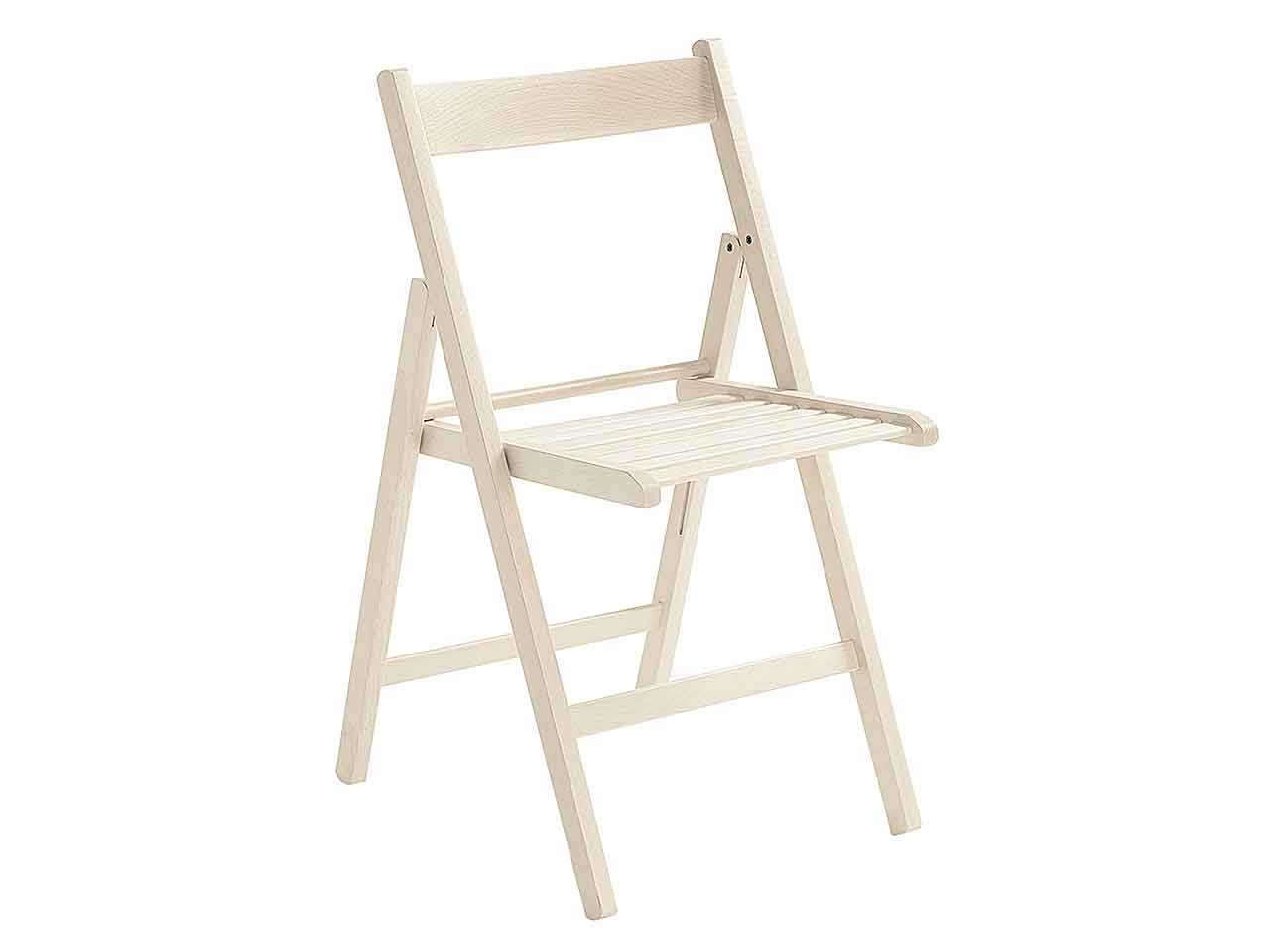 Sedia legno pieghievole faggio bianco 2261502