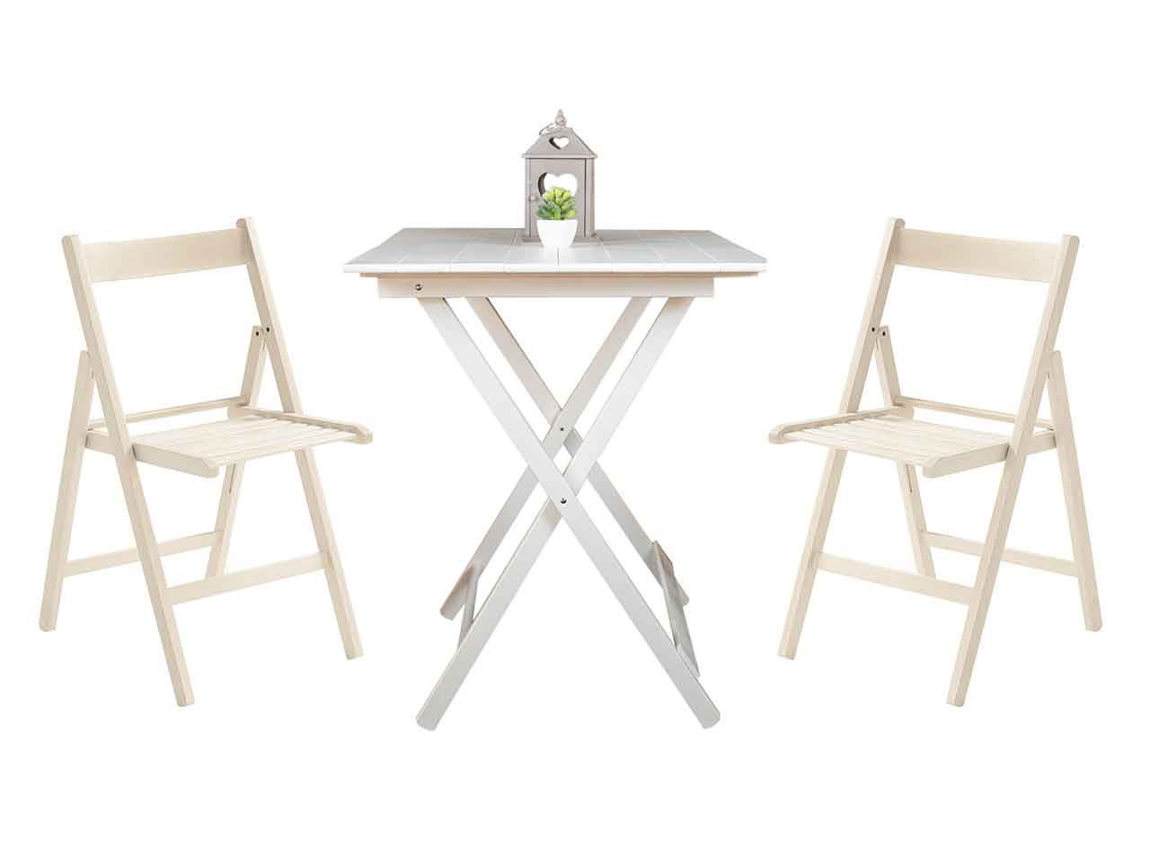 Tavolo legno pieghievole laccato 60x80 2480001