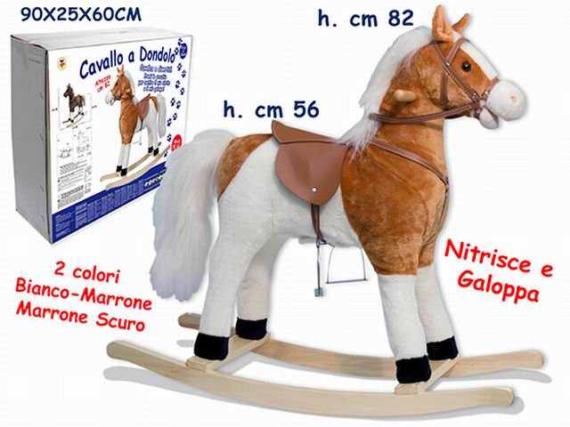 Cavallo a dondolo in peluche 36004