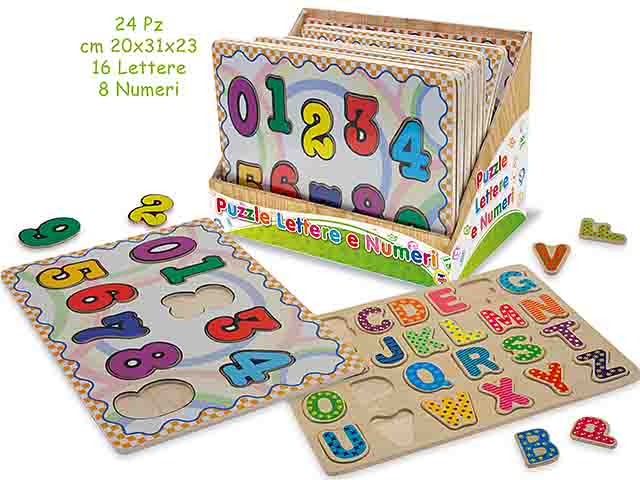 Puzzle 24pz numeri e lettere 40476