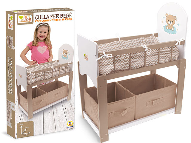 Fatto di legno culla per bebe' 40611