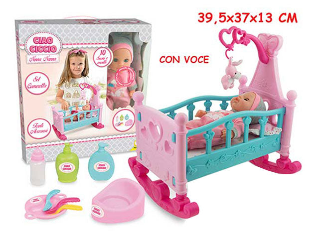 Baby teo - lettino bambolotto con voce