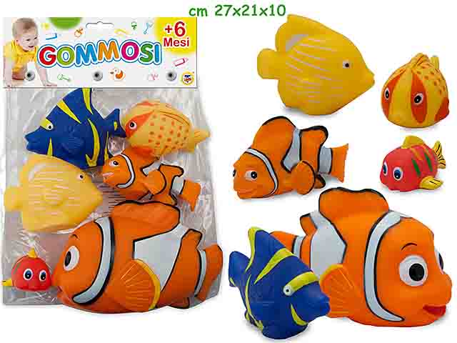 Gommolosi animale pesce 6 pezzi 74068