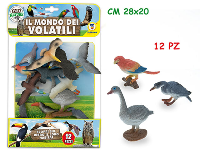 geo nature animali volatili 12pz 74149
