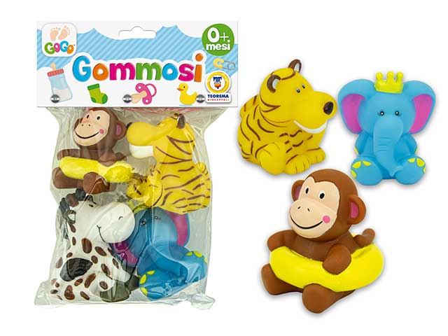 Gogo gommosi animali buffi 4pz 74198